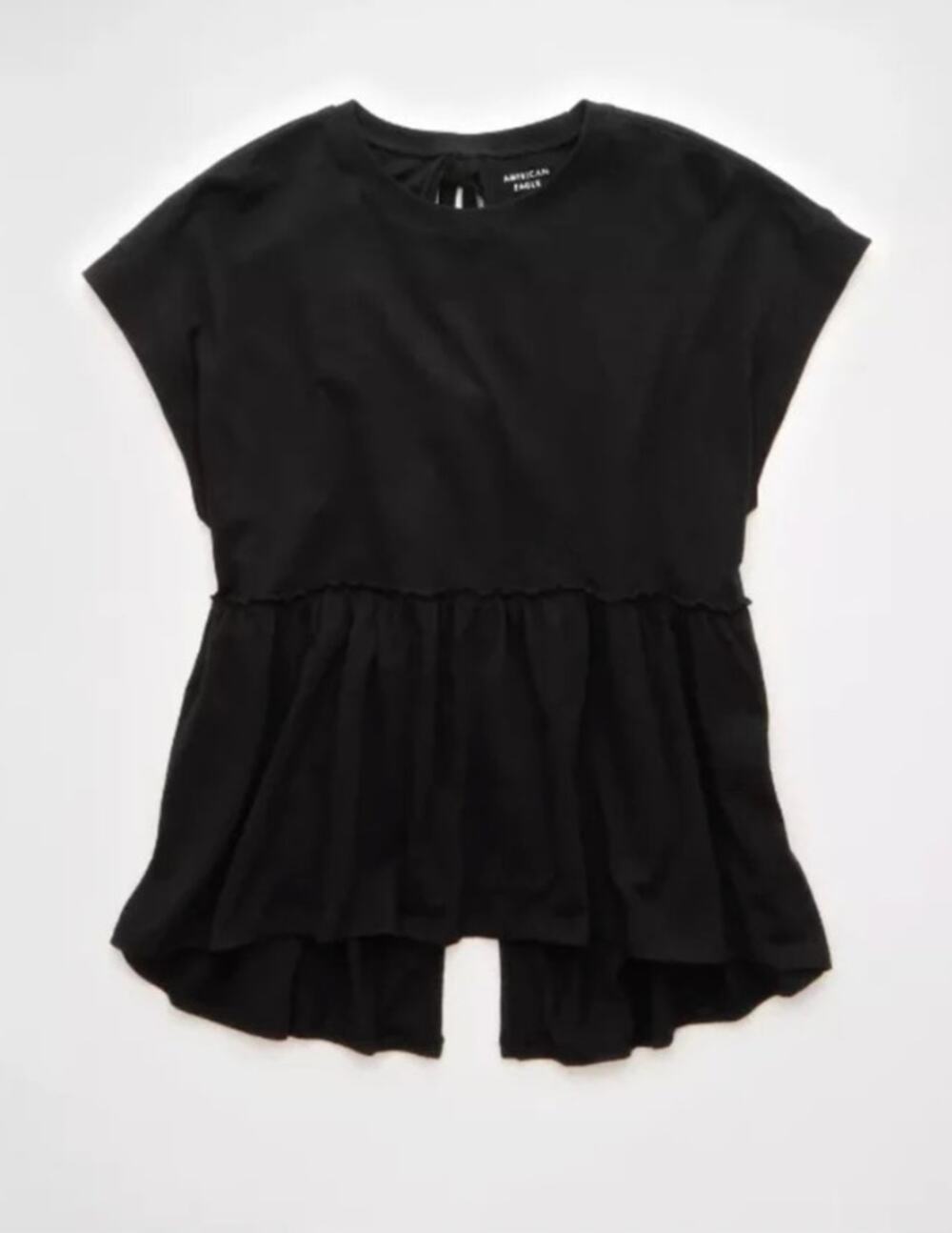 BRAND NEW American Eagle Knit Tie Back Babydoll T-Shirt - Size X-Small